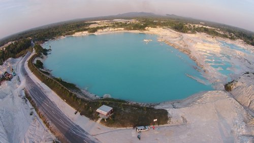Kaoline lake, Belitung, Tanjung Pandan